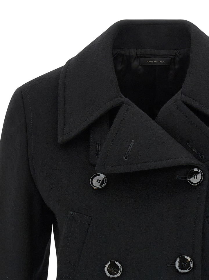 Brioni Cashmere Cropped Coat Coats and Trench Coats - Black | 805572fdbae33bf26c62e4e09face92653766760