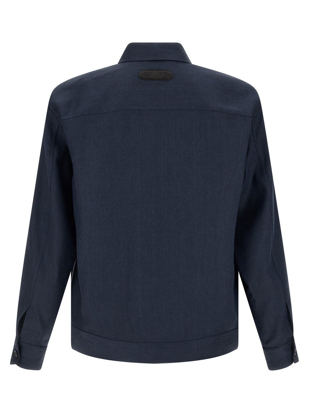 Brioni Linen Wool Blouson Puffer Jackets - Blue | 1760825187c2aef28222afdf269e91ed0de9e43b