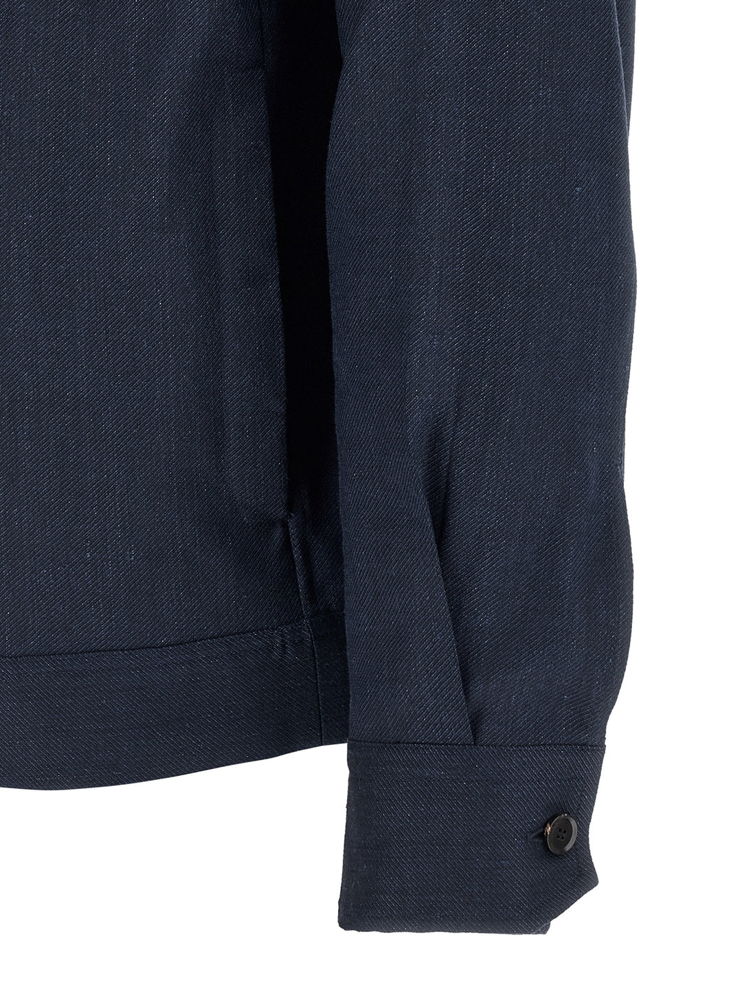 Brioni Linen Wool Blouson Puffer Jackets - Blue | 91ce4f492a340c3efe39239ef5d32a108e272563