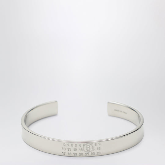 Numeric Logo Rigid Bracelet In Silver-Tone Metal