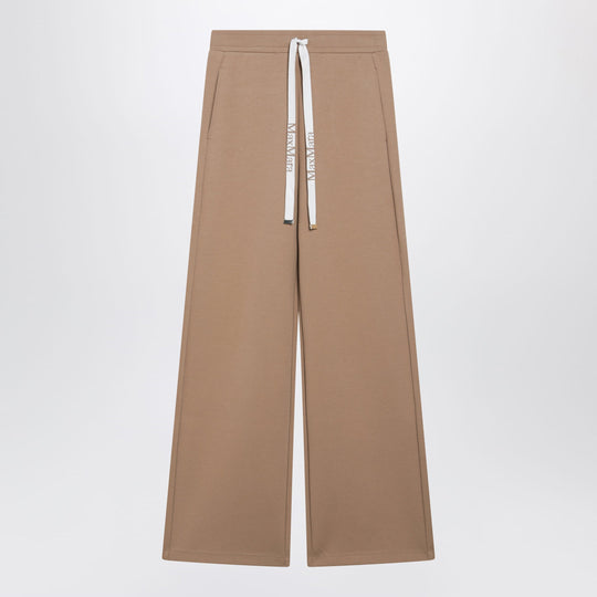 Camel Cotton Jersey Trousers