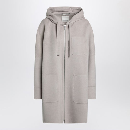 Beige Hooded Coat