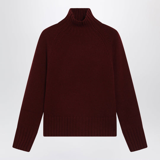 Bordeaux Turtleneck Sweater In Wool And Cashmere