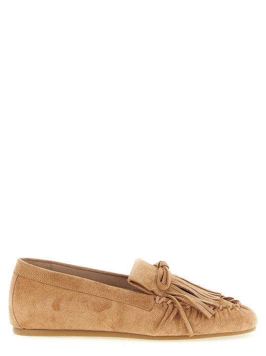 Britt Fringe Loafers Brown