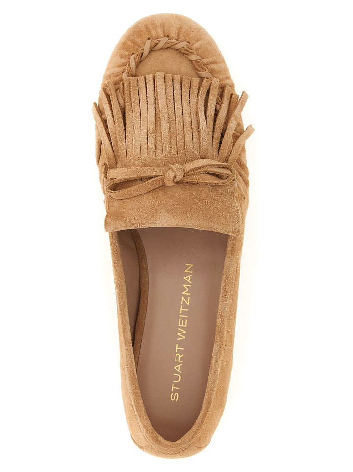 Stuart Weitzman Britt Fringe Loafers - Brown | 96a254320d3d3c9306982da9dd8c82c0dddd014c