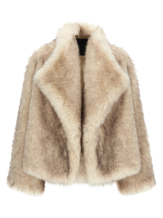 Faux Short Hair Fur Beige