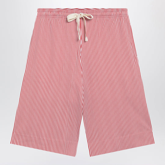 Red/White Striped Bermuda Shorts