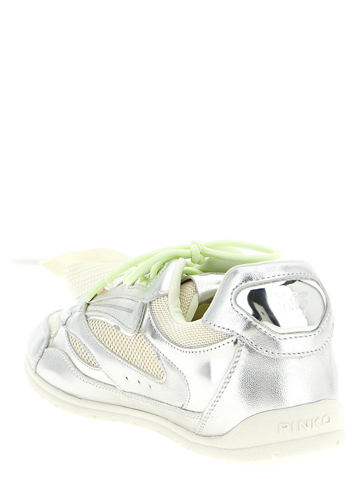 Pinko Yulia 01 Sneakers - Silver | c001d53851fbddc090474770a000e5a548d443ea