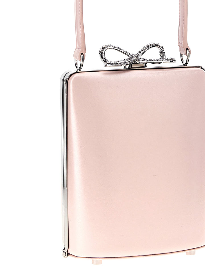 Self Portrait Pink Leather Mini Bow Hand Bags - Pink | 059df3fc2de0e685a357680cf0a4e83827fbebef
