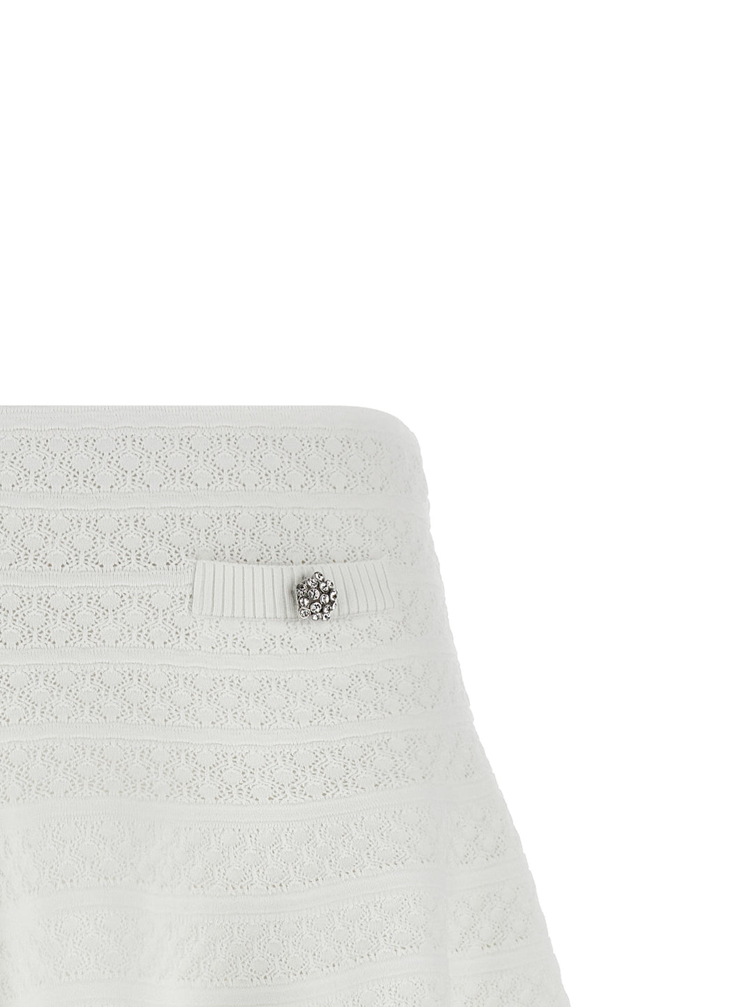 Self Portrait Pointelle Knit Skirts - White | e7d415e195627f1c440a2b6faf58da4d59871c3b