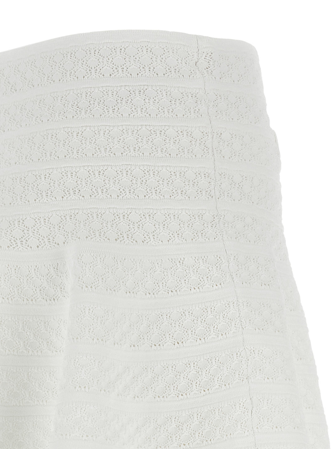 Self Portrait Pointelle Knit Skirts - White | 9e3c63d9efa7f5af2bf5bba1c4f4fa92b77caed3
