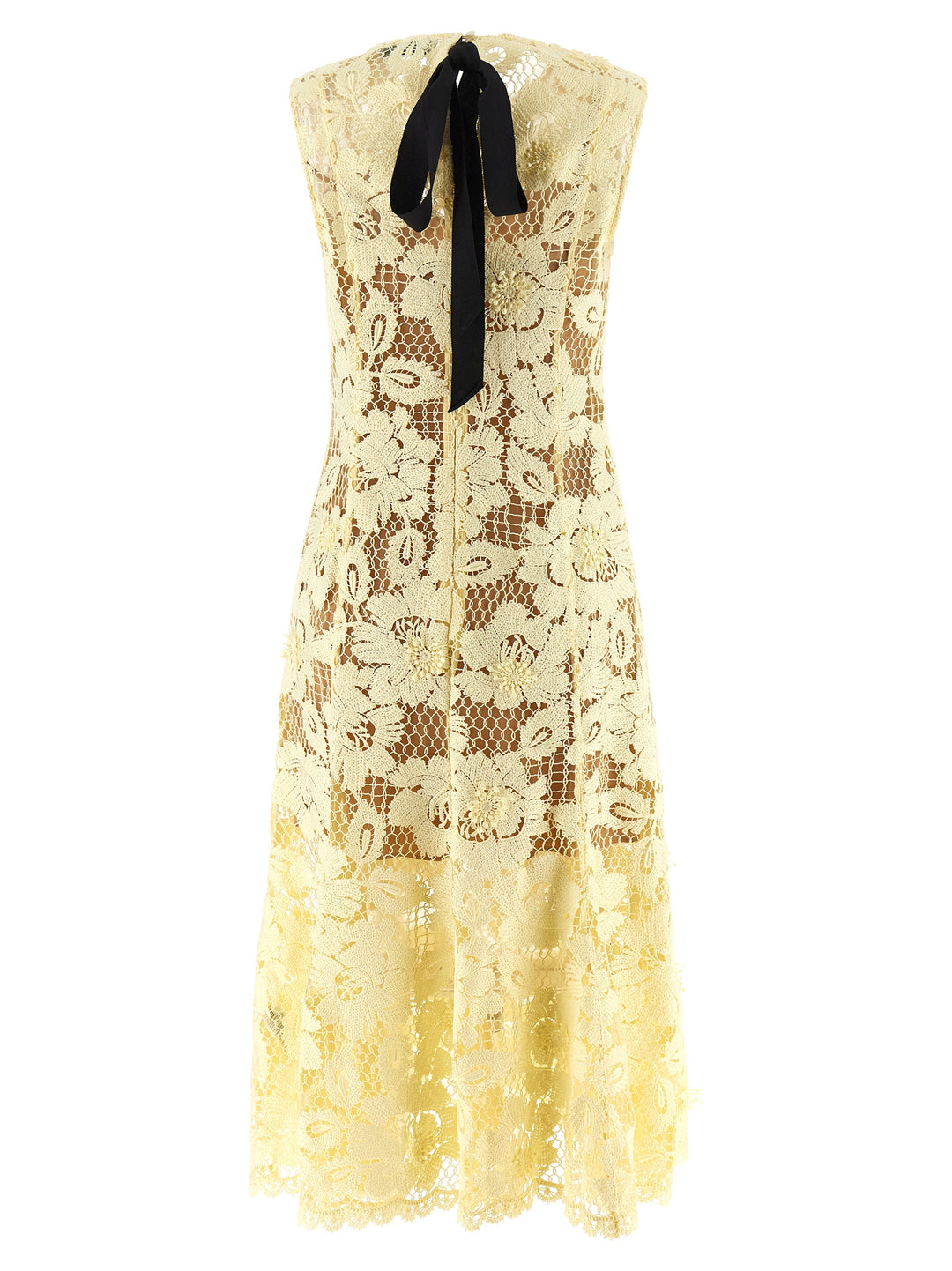 Self Portrait Yellow Crochet Lace Dresses - Yellow | 0384afd6387f59eac57283547f3fcfaaece61e20