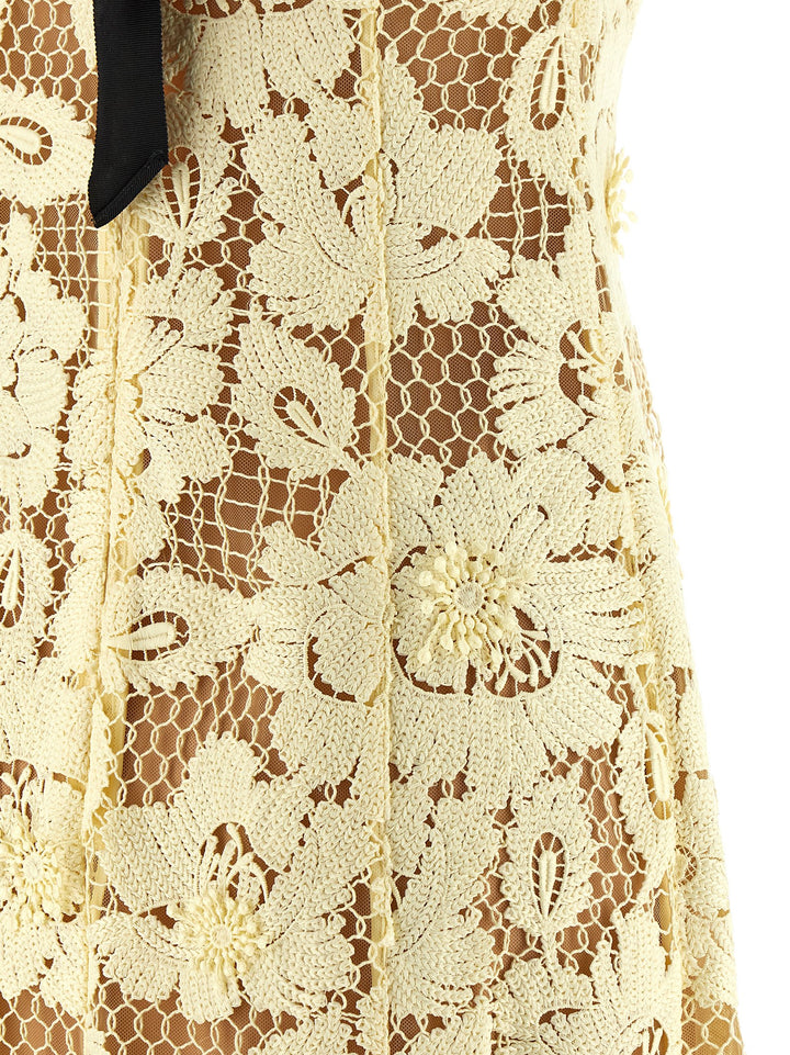 Self Portrait Yellow Crochet Lace Dresses - Yellow | de52999166073ba66ebe820bb97c86bacdaf6adf