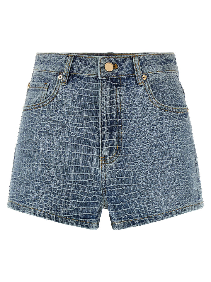 Self Portrait Rhinestone Bermuda and Short - Light Blue | e1eac813f8759fe5032c49508f5017c453baba07