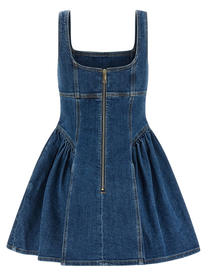 Self Portrait Denim Mini Dress Dresses - Blue | 8f575085798fb030dbb076ec1f8b2edceec84ee5