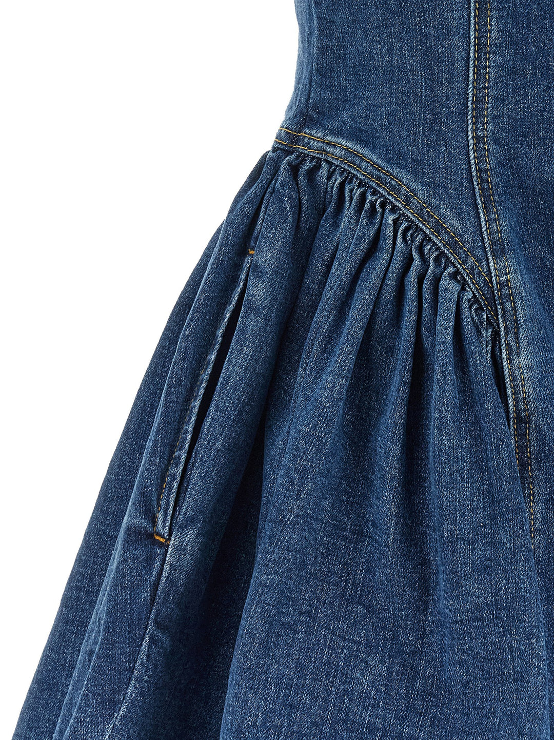 Self Portrait Denim Mini Dress Dresses - Blue | 2065a9c2596db89e95b2480093830f5cb8674b9f