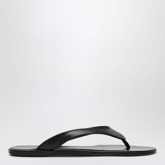 Black Leather Rue Sandal