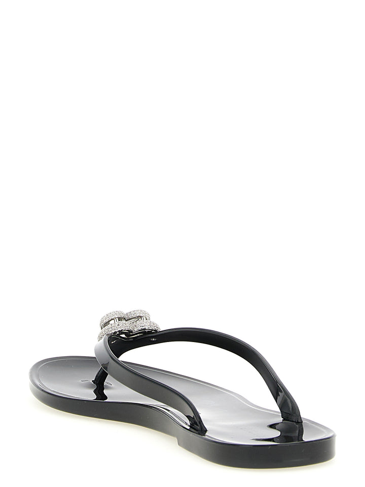 Mach & Mach Double Heart Sandals - Black | 3aa315476245f7609351db3b53a3f8d20b234a1d