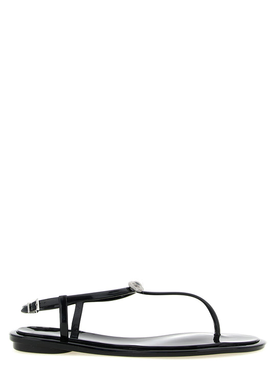 Double Bow Sandals Black