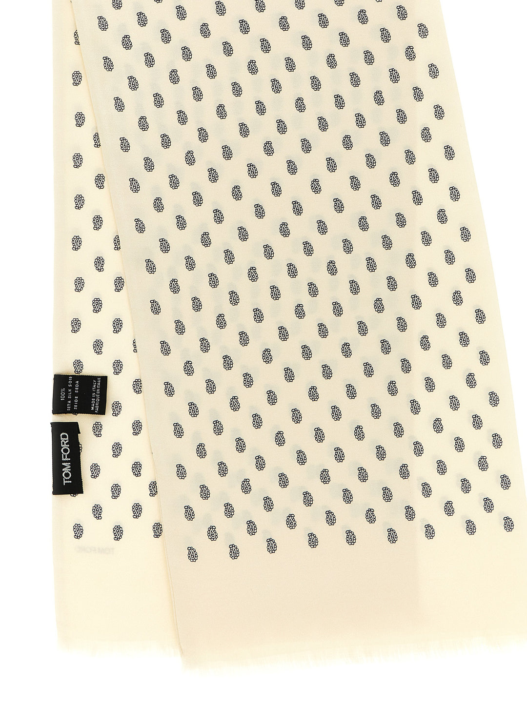 Tom Ford Paisley Print Scarf Scarves and Foulards - Beige | 22b2b9d10fab335ae27a680bcdedd63da3121cd6