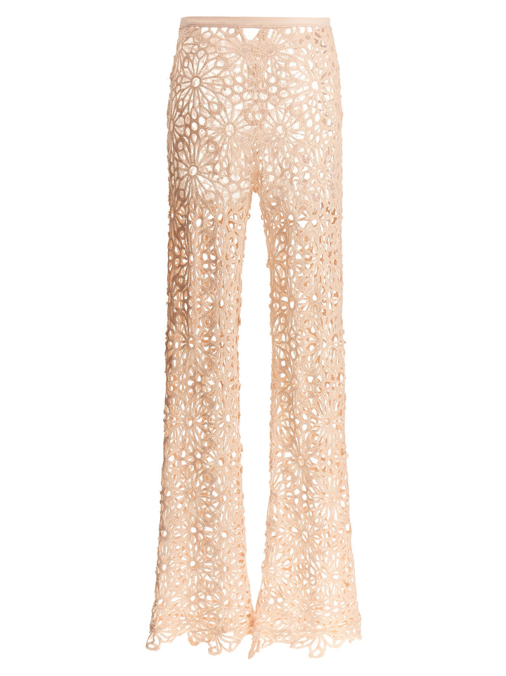 Norma Kamali Crochet Pants - Pink | 89592a006317f1503419eca41ee50449c09beaab