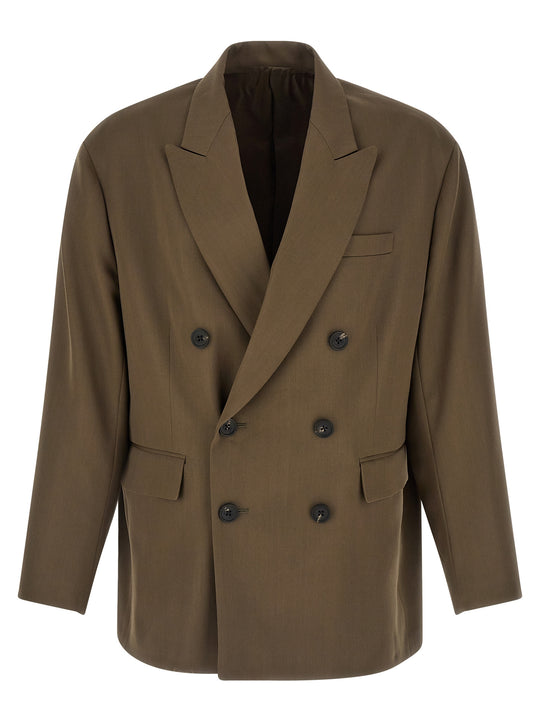 Double-Breasted Blazer Green