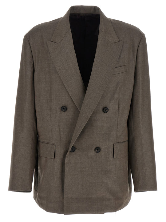 Extra Fine Wool Blazer Gray