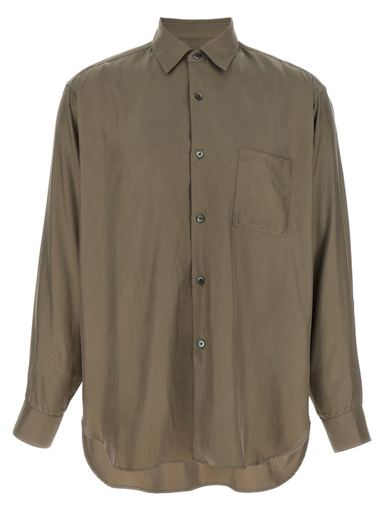 Twill Shirt Shirt And Blouse Gray