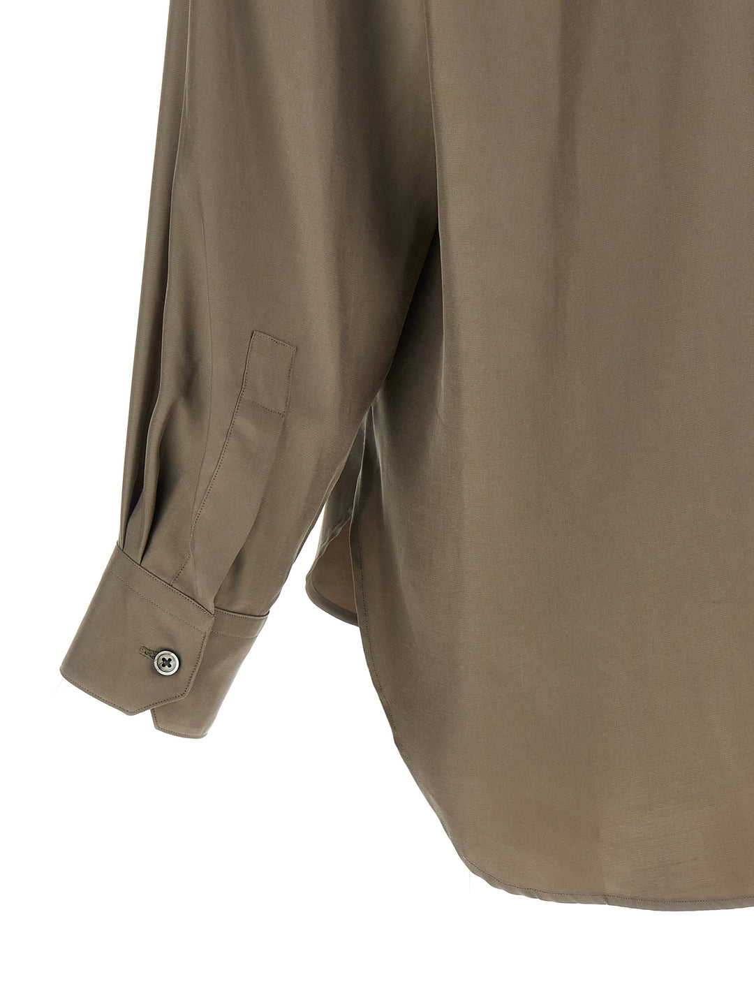 Ssstein Twill Shirt Shirt and Blouse - Gray | 49e744eb1e7ddf7a91e2b11403f8f3dad53ae1f9