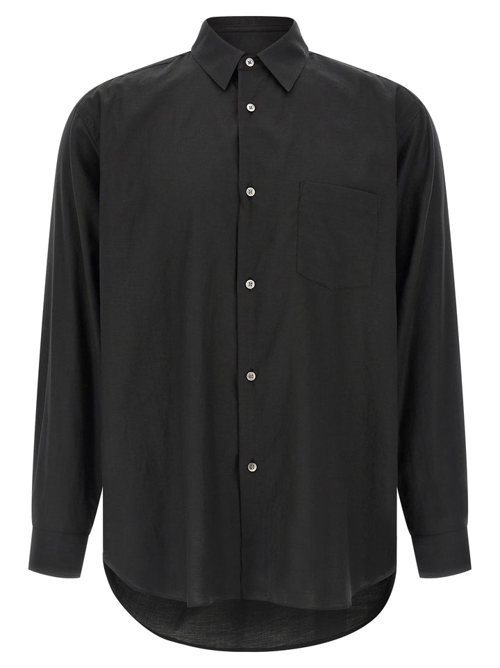 Ssstein Cotton And Silk Shirt Shirt and Blouse - Black | 5b5810ef6a653647514caf644d4b567b612b49b1