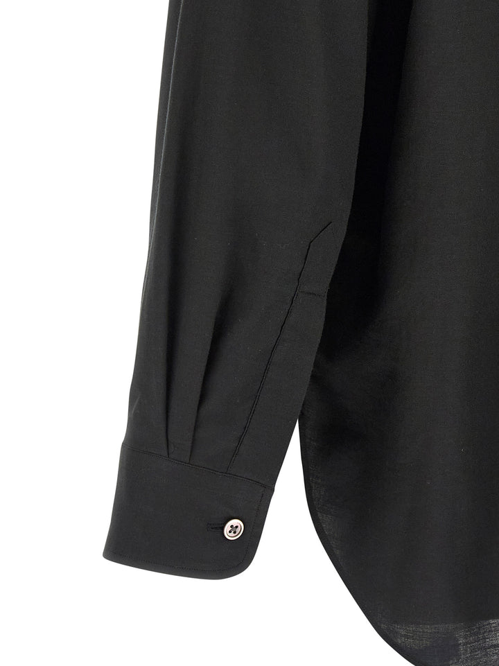 Ssstein Cotton And Silk Shirt Shirt and Blouse - Black | e31a381f9574f0477156d6bebba378cbb6c1e3bf