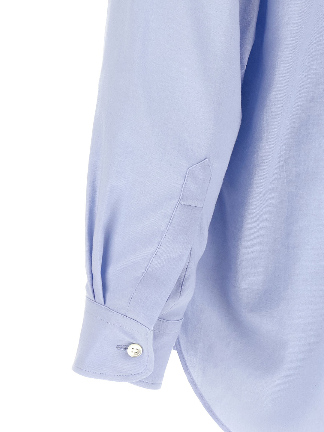 Ssstein Cotton And Silk Shirt Shirt and Blouse - Light Blue | fadbcf6858a9b448d783dfef1a7ce55c3b9e6806