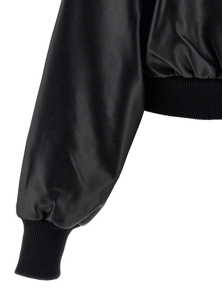 Norma Kamali High Neck Bomber Jacket Puffer Jackets - Black | f27abbe08d05e78af02317646aa31e630fa69c1d