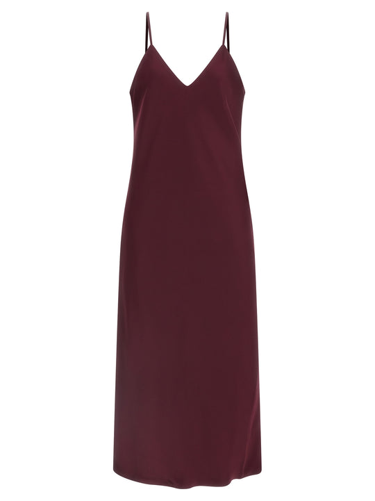 Bias Slip Dresses Bordeaux