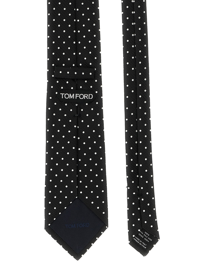 Tom Ford Polka Dot Tie Ties and Papillon - Black | 685f7c84c298920c9a0dced9112db4939cb5c0a1