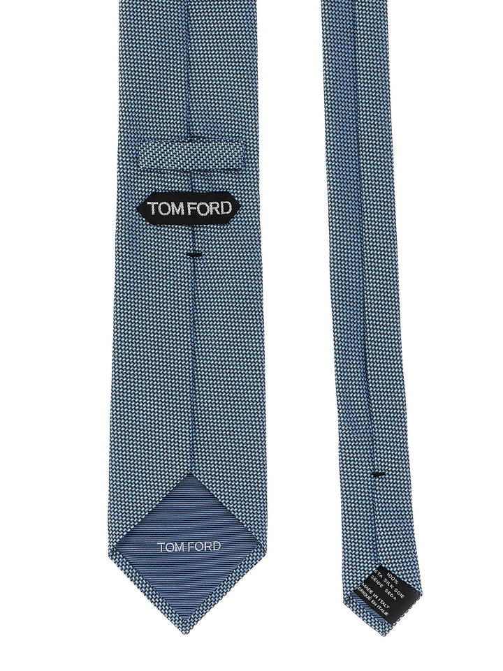 Tom Ford Jacquard Tie Ties and Papillon - Blue | b1ec19d0ba15af183218773cd83dfddfe92a53b2
