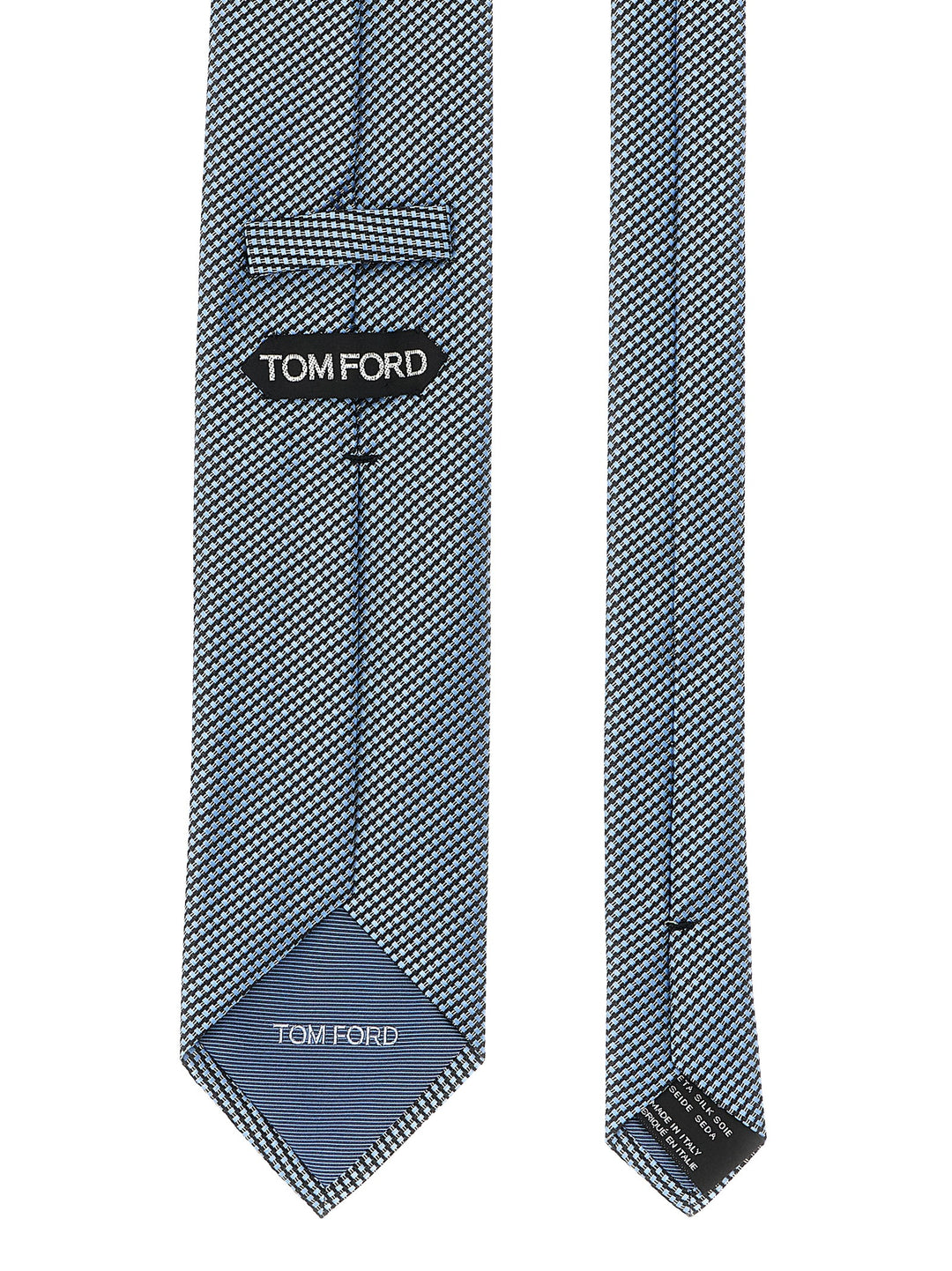 Tom Ford Jacquard Tie Ties and Papillon - Blue | 4281fe5393f466b67c18ec76b3c117b92a0e6484
