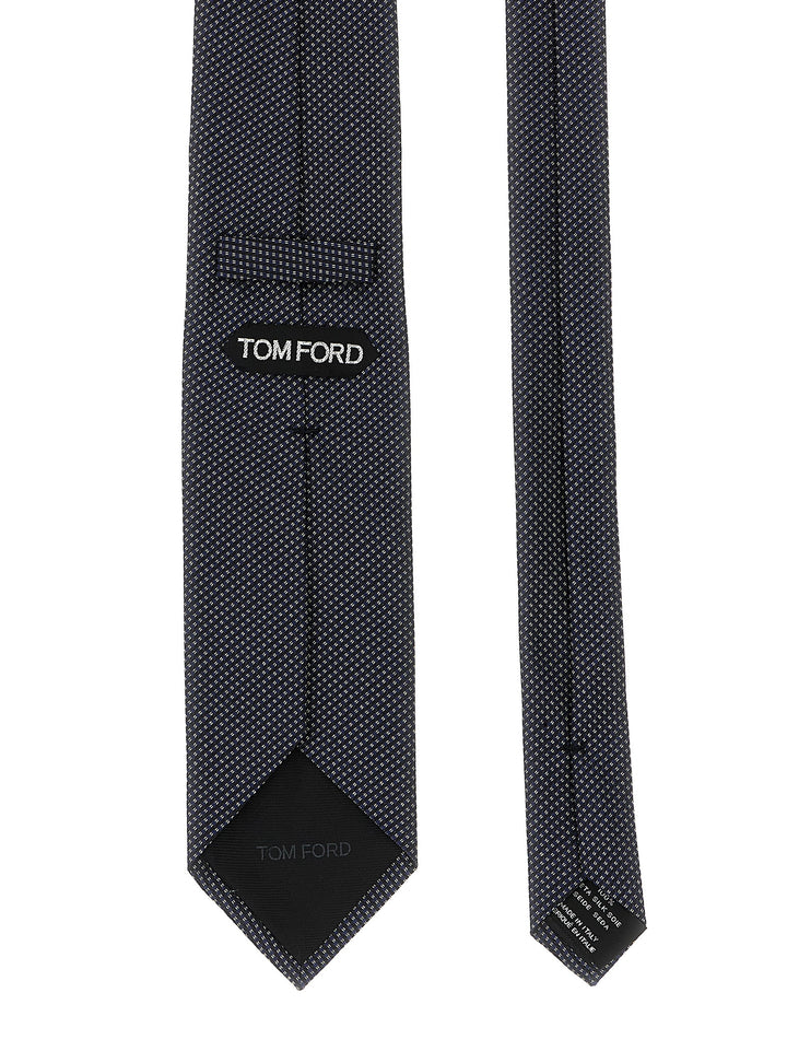 Tom Ford Jacquard Tie Ties and Papillon - Blue | b10cedbbc7c099fc2614973087c50fbdef09e1c6