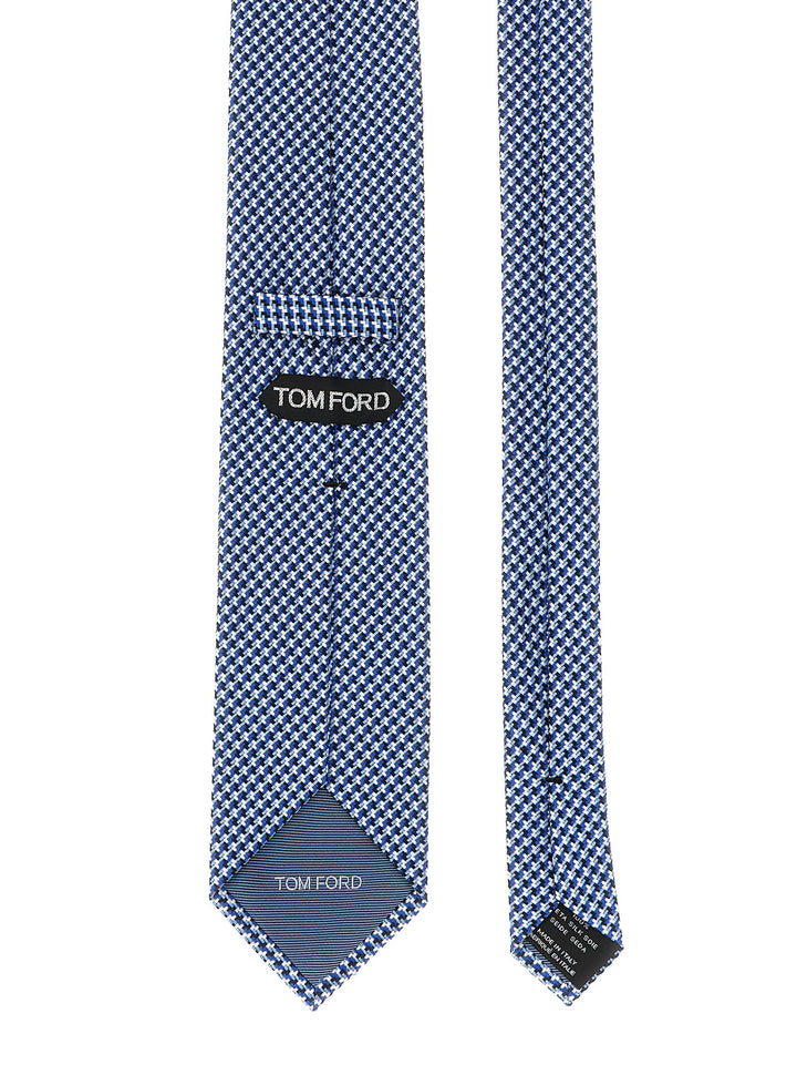 Tom Ford Tonal Star Tie Ties and Papillon - Blue | 7d95f84c6506865461273bc51d68d01b420c1d8b