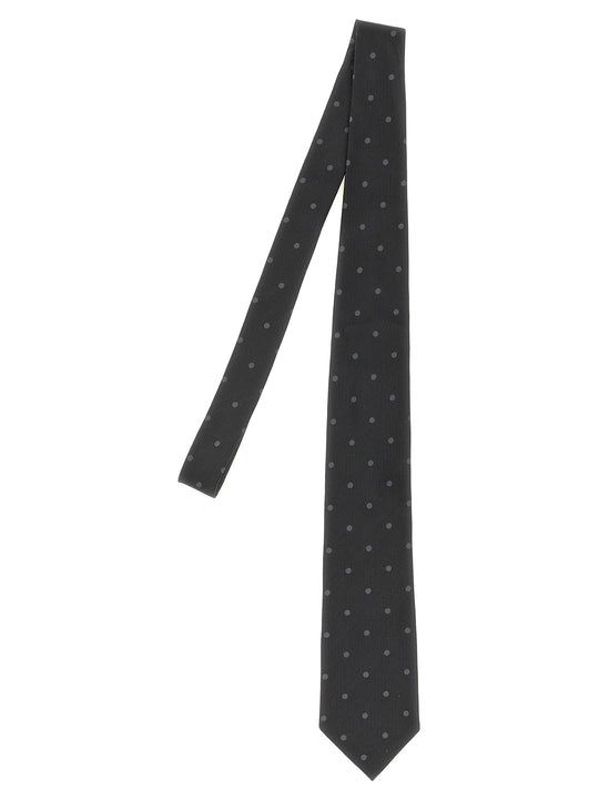 Polka Dot Silk Tie Ties And Papillon Black