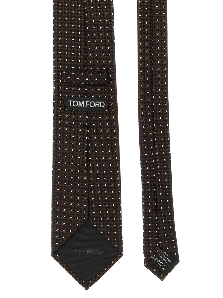 Tom Ford Silk Tie Ties and Papillon - Brown | 0d0b1814f045ee4686b493da01eff139df6655ee