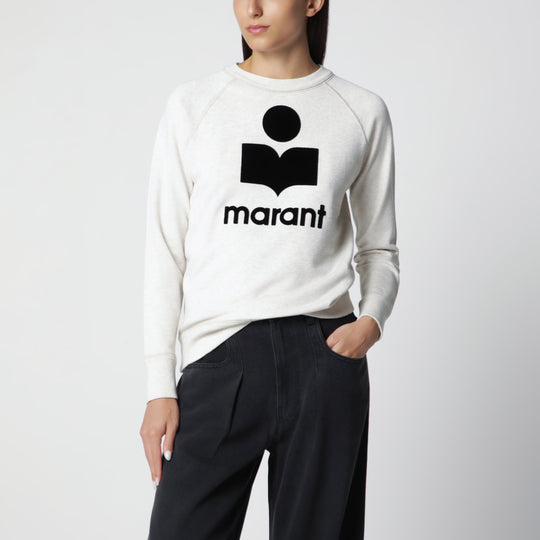 Millyny Cotton Sweatshirt With Logo In Ecru