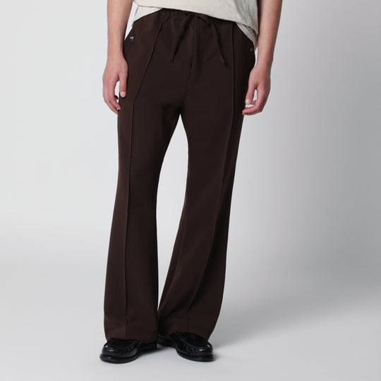 Polyester Piping Cowboy Pants In Brown