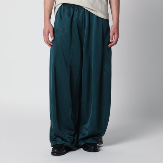H.D. Track Trousers In Green Jacquard