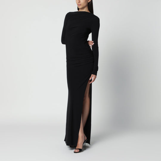 Open-Back Stretch Jersey Maxi Dress