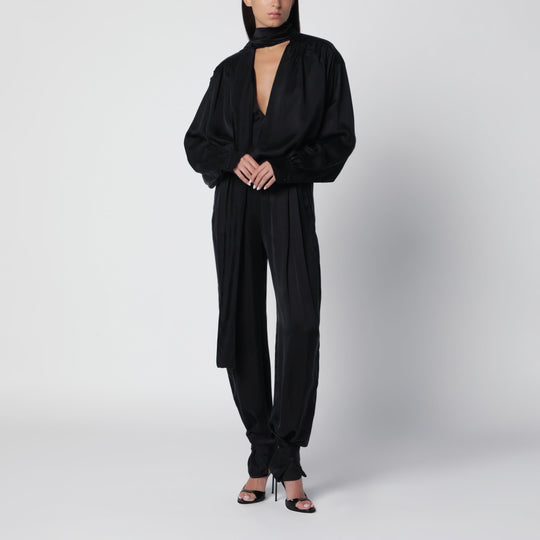 Mathilda Black Cupro Satin Blouse