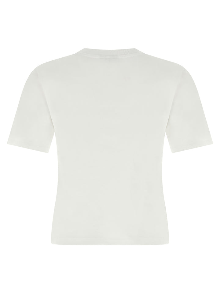 Ganni Heart Embroidery T-shirt - White | 3273709a96d10d5c9880047886273b7f6b90b542