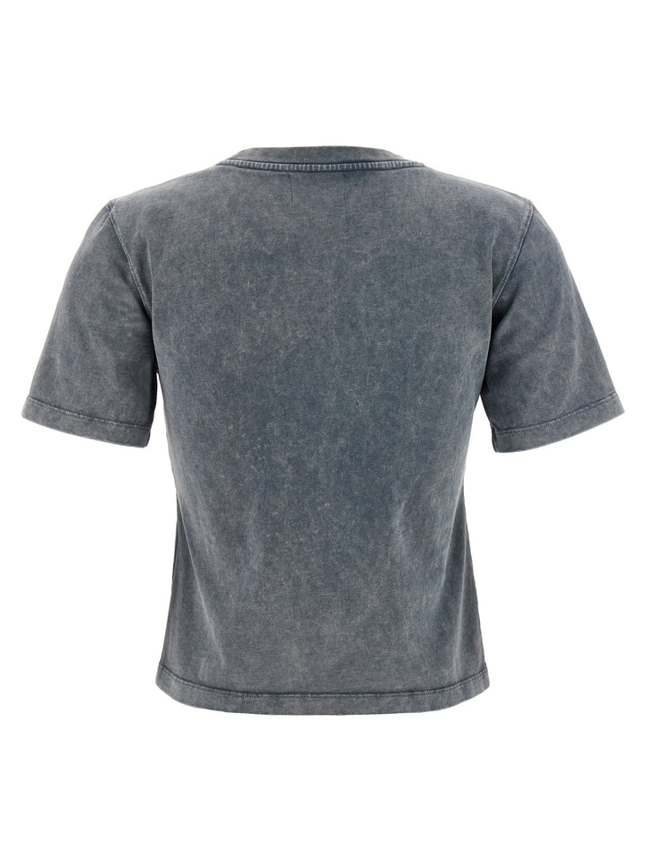Ganni Grey Washed Heart T-shirt - Gray | 6e3fd211ffd20f954447e7d7000bc967632b68d5