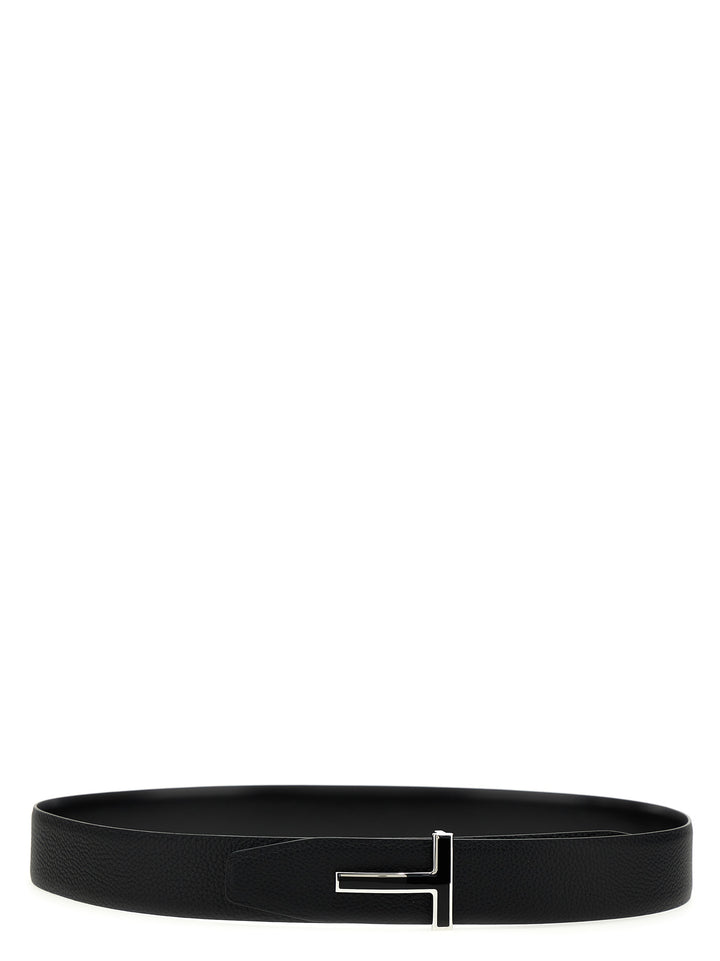 Tom Ford Logo Leather Belt Belts - Black | 4f39a8c4cf076b976e5936ae648a790db78bd3e6