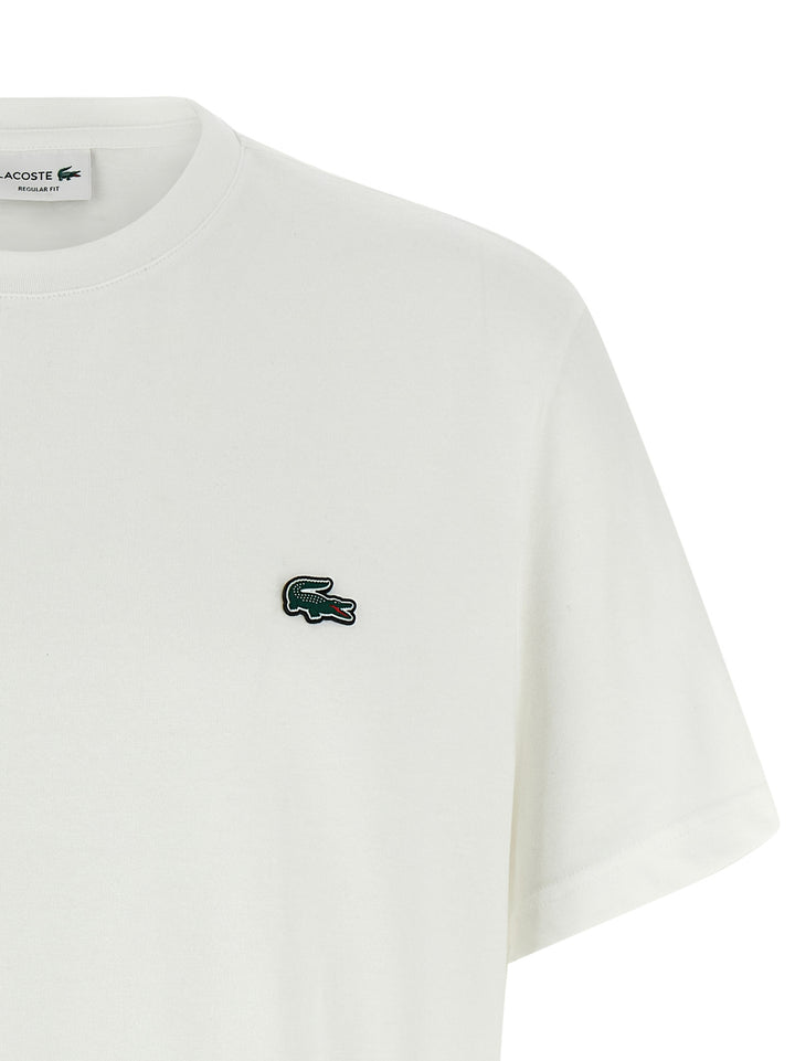 Lacoste Logo Patch T-shirt - White | 843a07817f685c6db5a8c98cdfbba1fbca4f6a4b